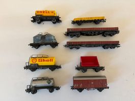 Märklin HO Konvolut Wagen Güterwagen Shell Tankwagen