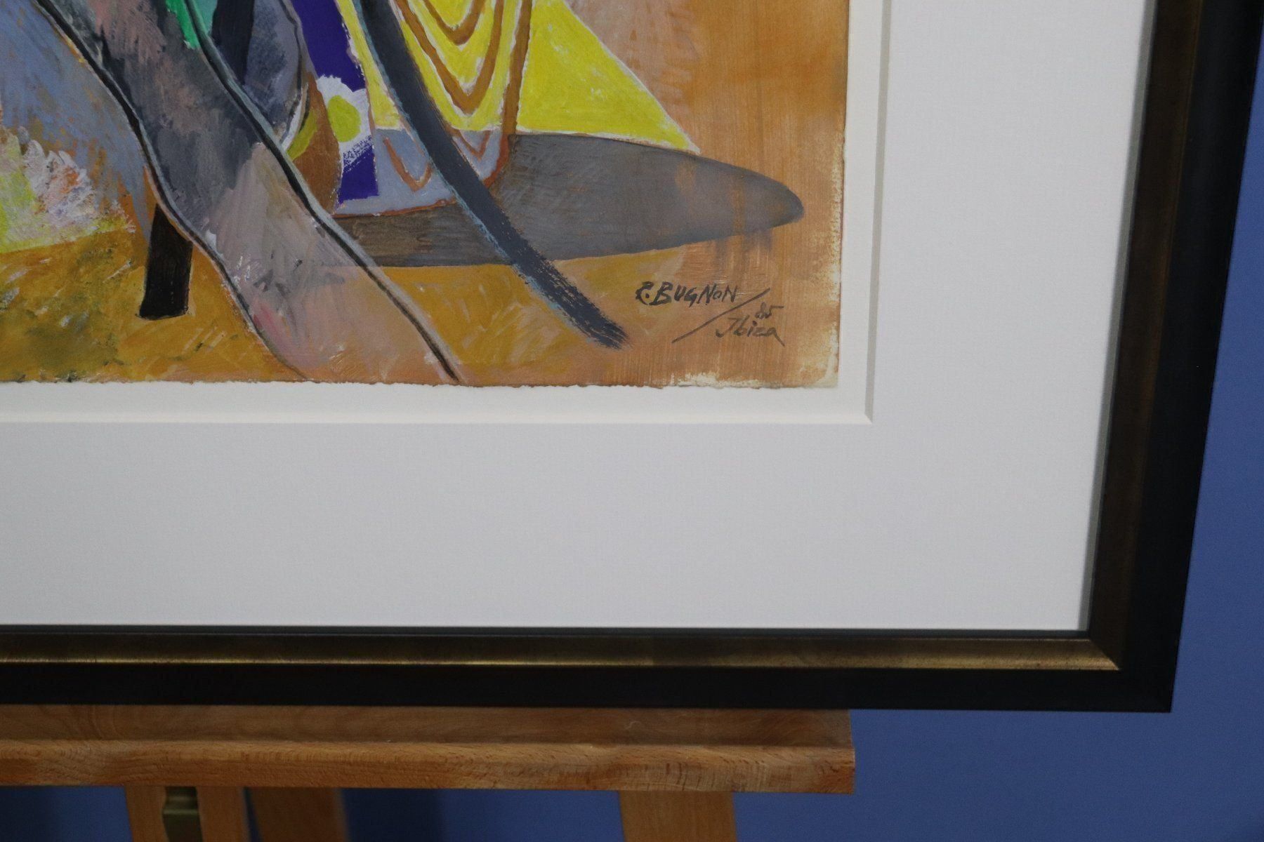 Dipinti: Bugnon Roland, Mischtechnik, bez. "Jbizenkische Baumkönigin" – Usato da Zug venduto da Kunst-Fundgrube 6