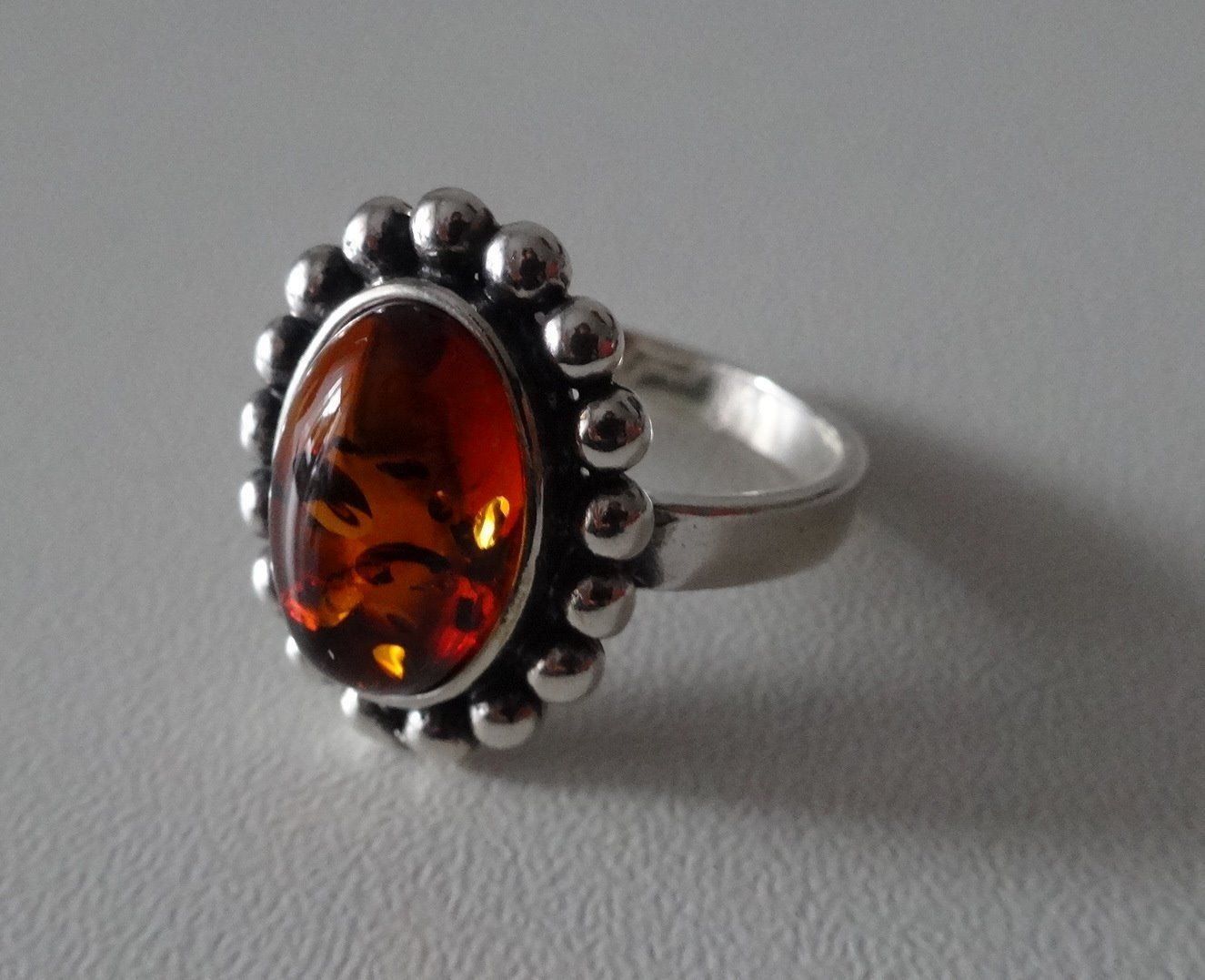 Anelli: ECHT! * Bernstein RING 925 Silber – Nuovo (secondo la descrizione) da Visp venduto da steinschmuckwelt 2