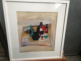 Abstraktes Stillleben, signiert, gerahmt