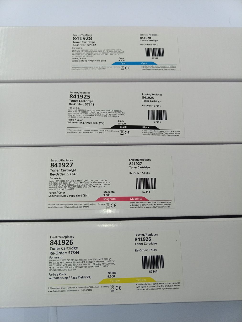 Cartucce per stampanti & toner: Toner-Set 841925-841928, 4 Farben, Neu – Nuovo e nell'imballaggio originale da Wängi venduto da Ladys_First