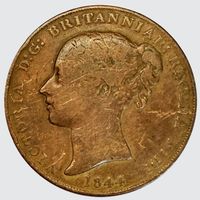 Pièce rare: Jersey - Un Shilling 1844 - Reine Victoria
