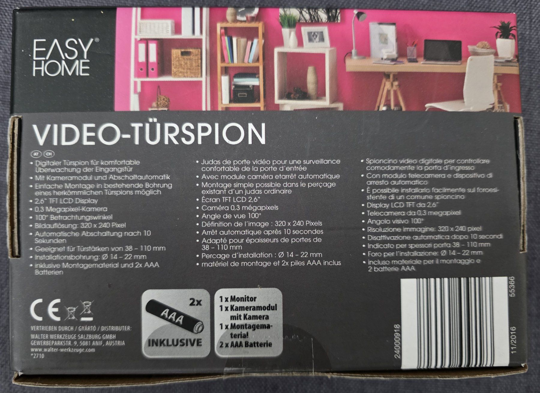 Videocamere: TÜRSPION VIDEO ®EASY HOME – Nuovo e nell'imballaggio originale da Mels venduto da Biobrocker 1