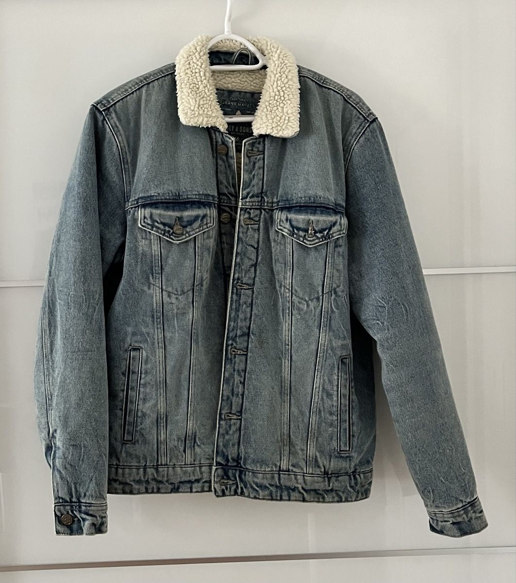 Giacche: Herren Jeansjacke mit Teddyfutter Gr. M – Usato da Thun venduto da Jolo1406