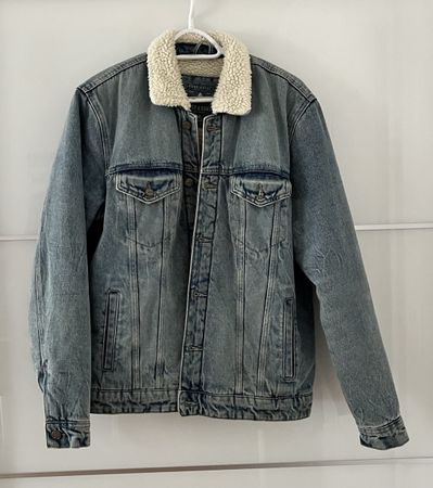 Herren Jeansjacke mit Teddyfutter Gr. M