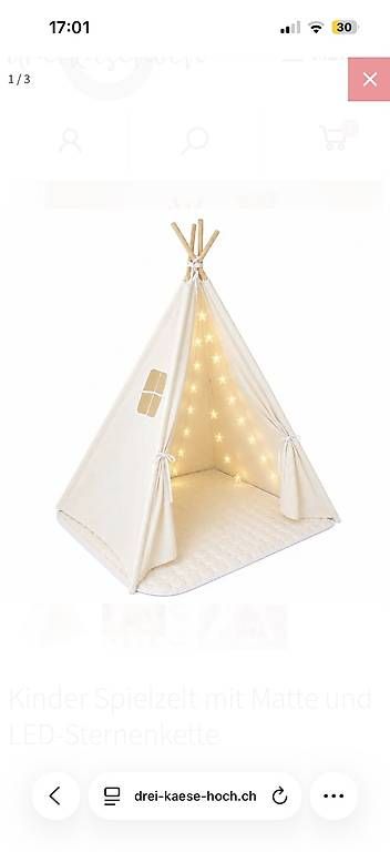 Sonstige Kinderbetten & -möbel: Tipi Kinder Spielzelt – Neu und originalverpackt aus Horw von fio_k29w