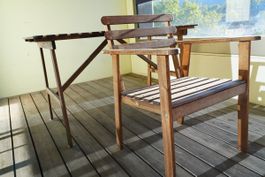 IKEA Gartenset Holztisch mit vier Stühlen