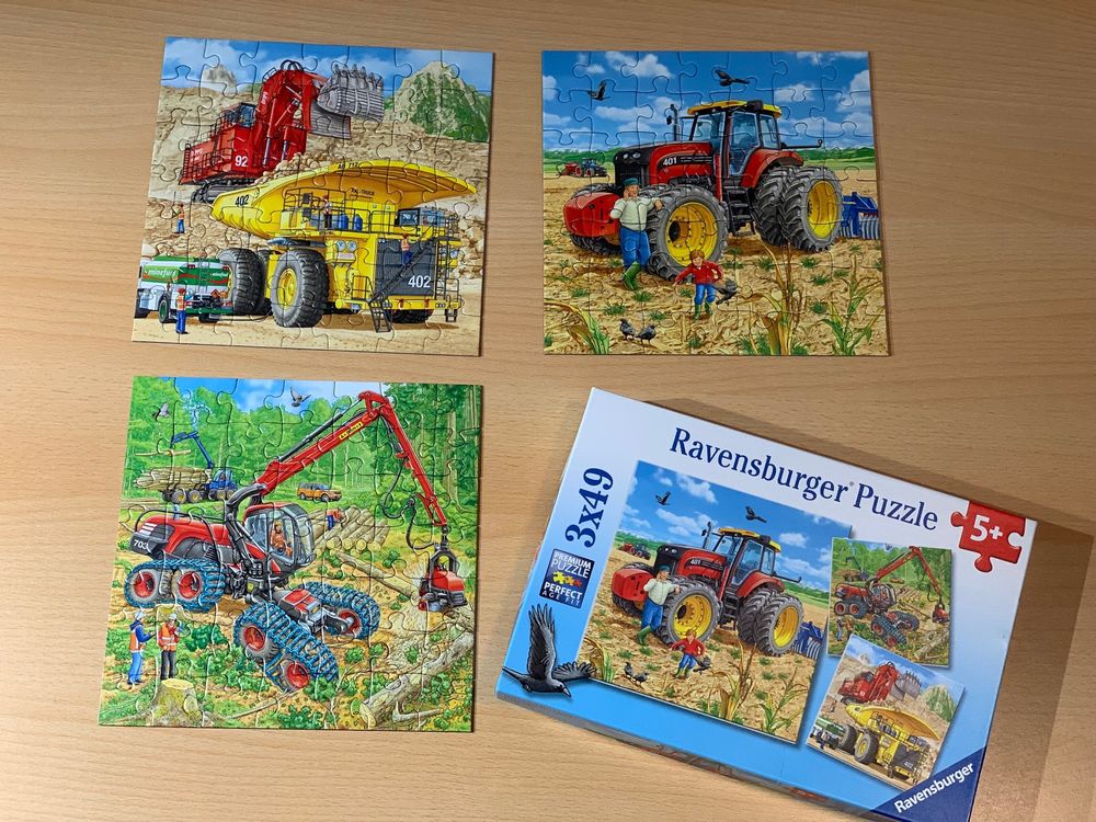 RAVENSBURGER Puzzle 3 x 49 (DRAGONS) (Gebraucht) in Wangen b. Olten für