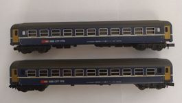 2x SBB CFF FFS Personenwagen 2. Kl. Blau