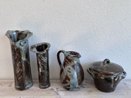 Lot de vases et plats en céramique