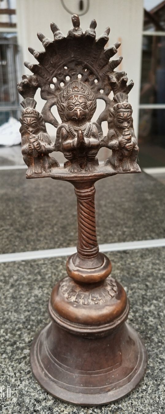 Campanacci mucche: Seltene rituelle Tempelglocke Handarbeit Messing – Usato da Sarmenstorf venduto da bw68