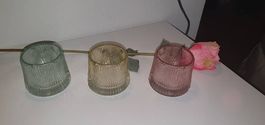 Teelichthalter aus Glas