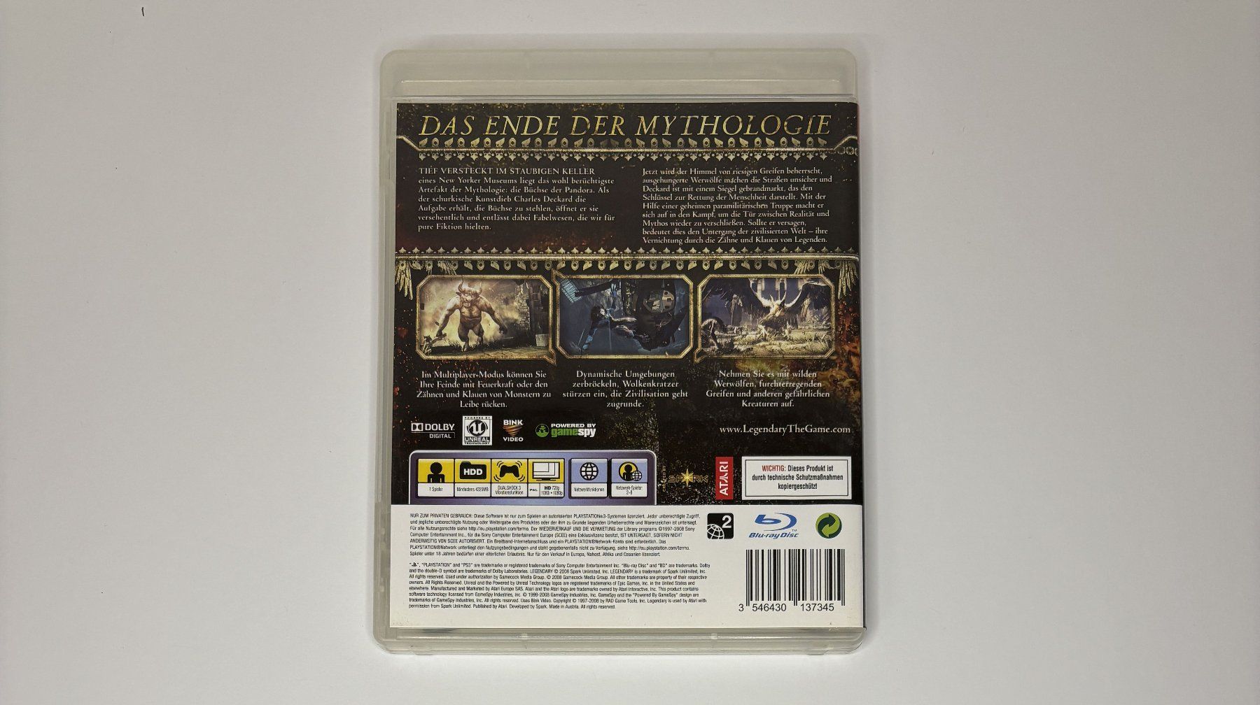 Giochi: PS3 - Legendary – Usato da Allschwil venduto da Bullach 2