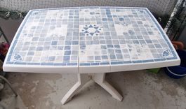Gartentisch Ausziehtisch Mosaik-Look für den Sommer!