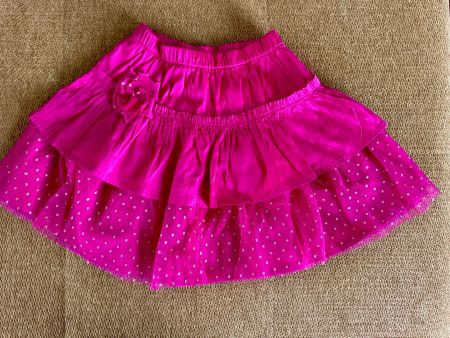 Mädchenrock pink mit Glitzer Grösse 3 Jahre
