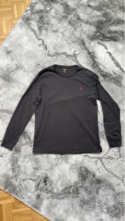 #7- Schwarzes Polo Ralph Lauren Langarmshirt Gr. XL Herren 