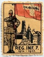 Infanterie Rgt 7, blau, 1.WK, Wi 2.Div 3