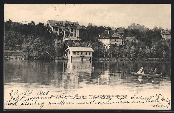 Cartoline postali: Weggis /Vierwaldstättersee, Hotel, Pens – Usato da Berlin venduto da bartko-reher