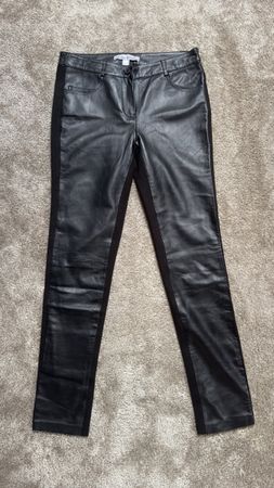 Pantalon Ashley Brooke cuir véritable noir T.38