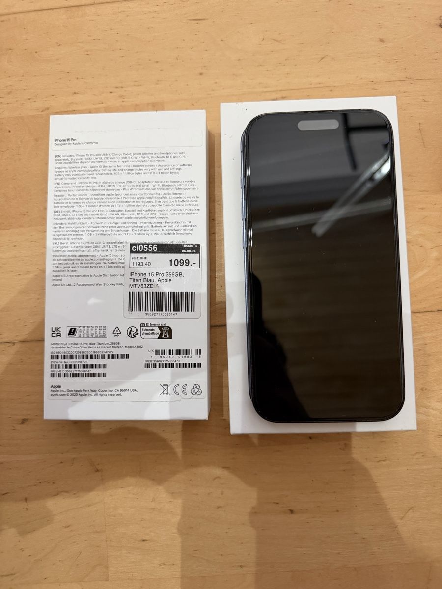 Apple Handys / Smartphones: Iphone 15 Pro 256 GB – Gebraucht aus Biberstein von PuCh4EvEr2TAKT
