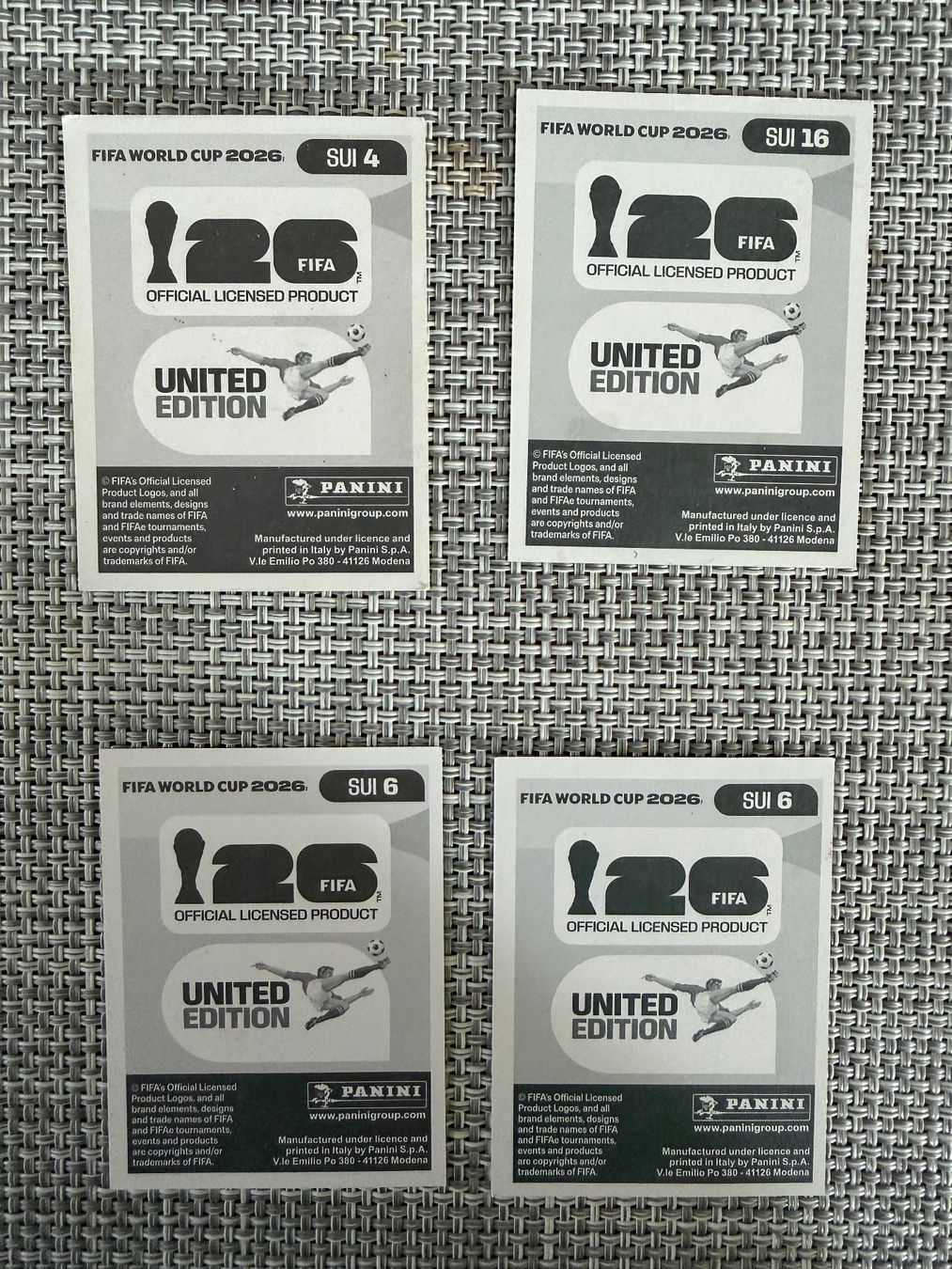 Sticker: Fussball Sticker 4 Stk. Schweiz Spieler – Usato da Zug venduto da Rokina 1