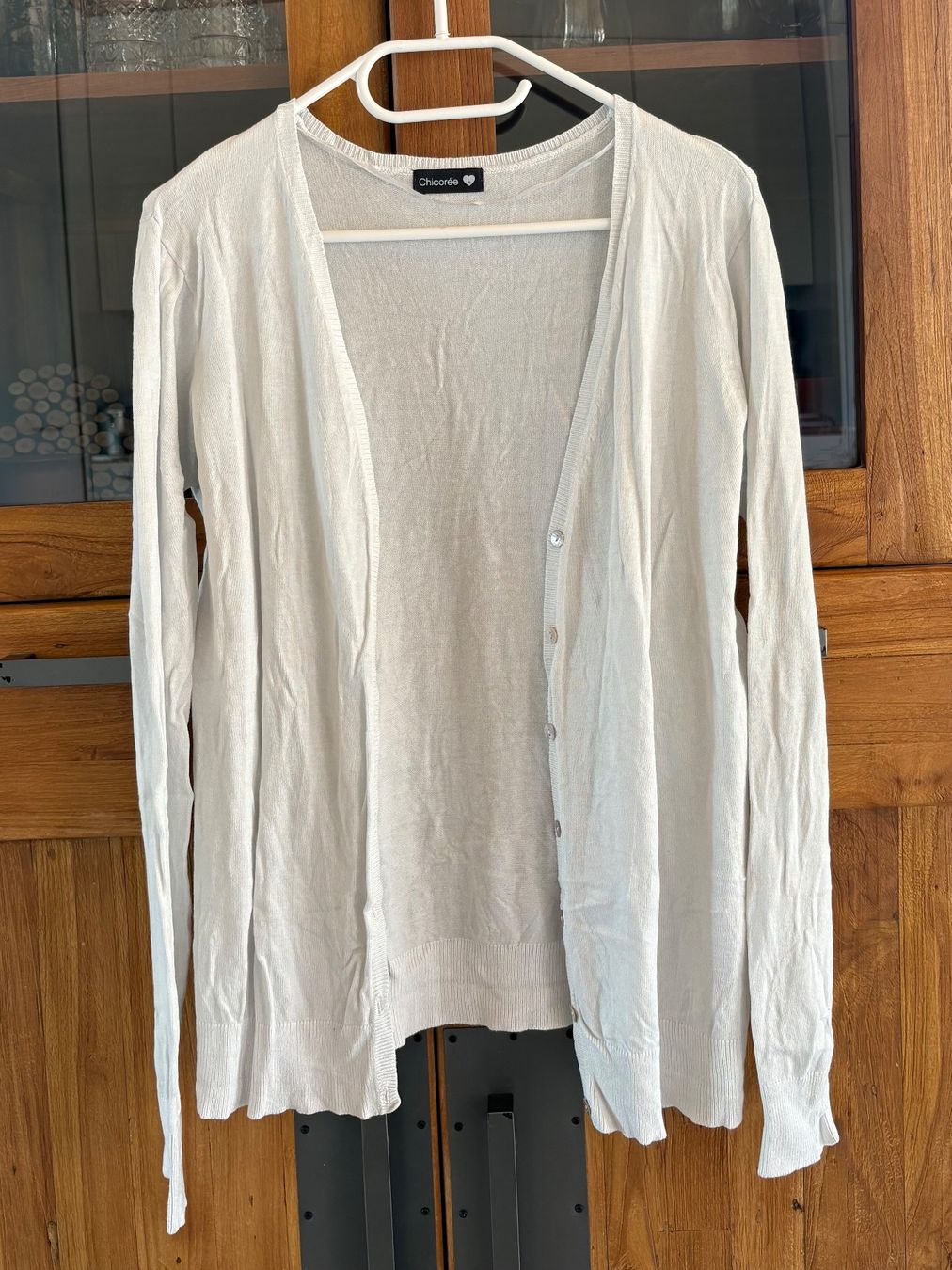 Pullover & Sweatshirts: Jäckchen /Cardigan/Pullover dünn Strick,Chicorée,Gr.L – Gebraucht aus Siblingen von Vany_McDougall