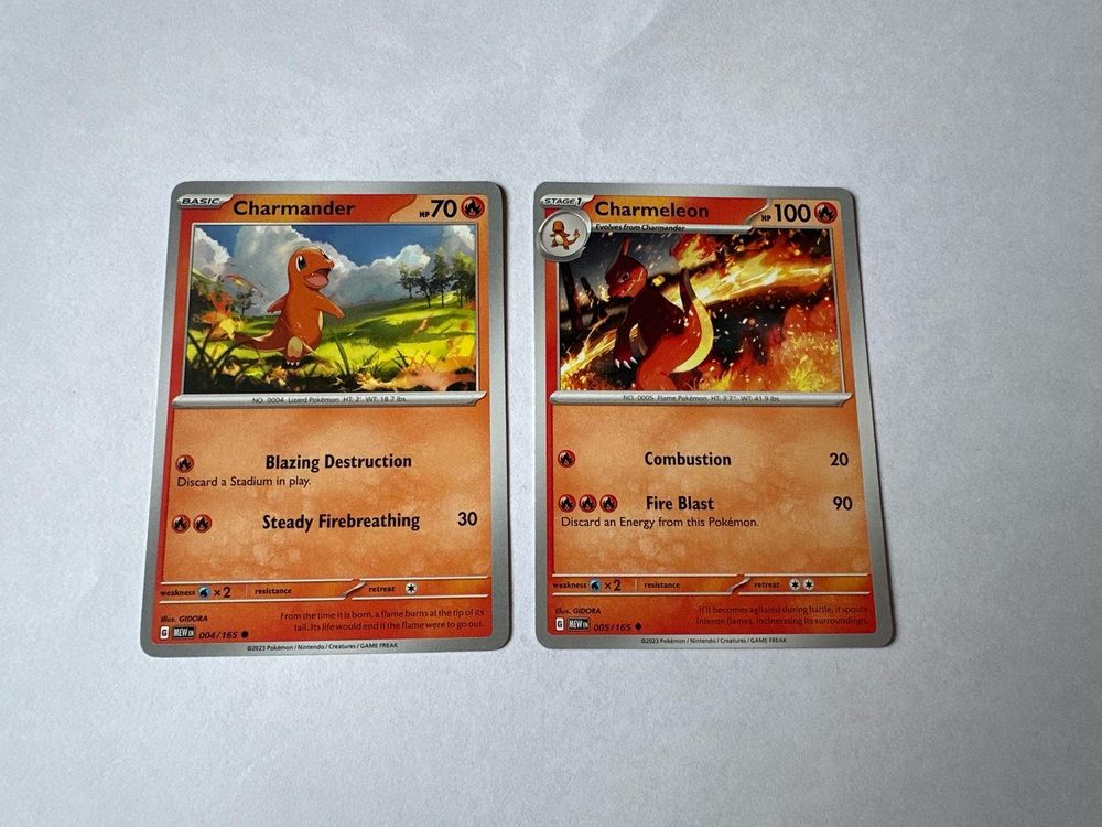 Pokemon Mew 151 Charmander 004 Charmeleon 005 Neu gem ss 