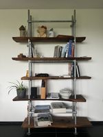 Rustkales-Regal, Raumtrenner aus Holz und Metall - Blickfang