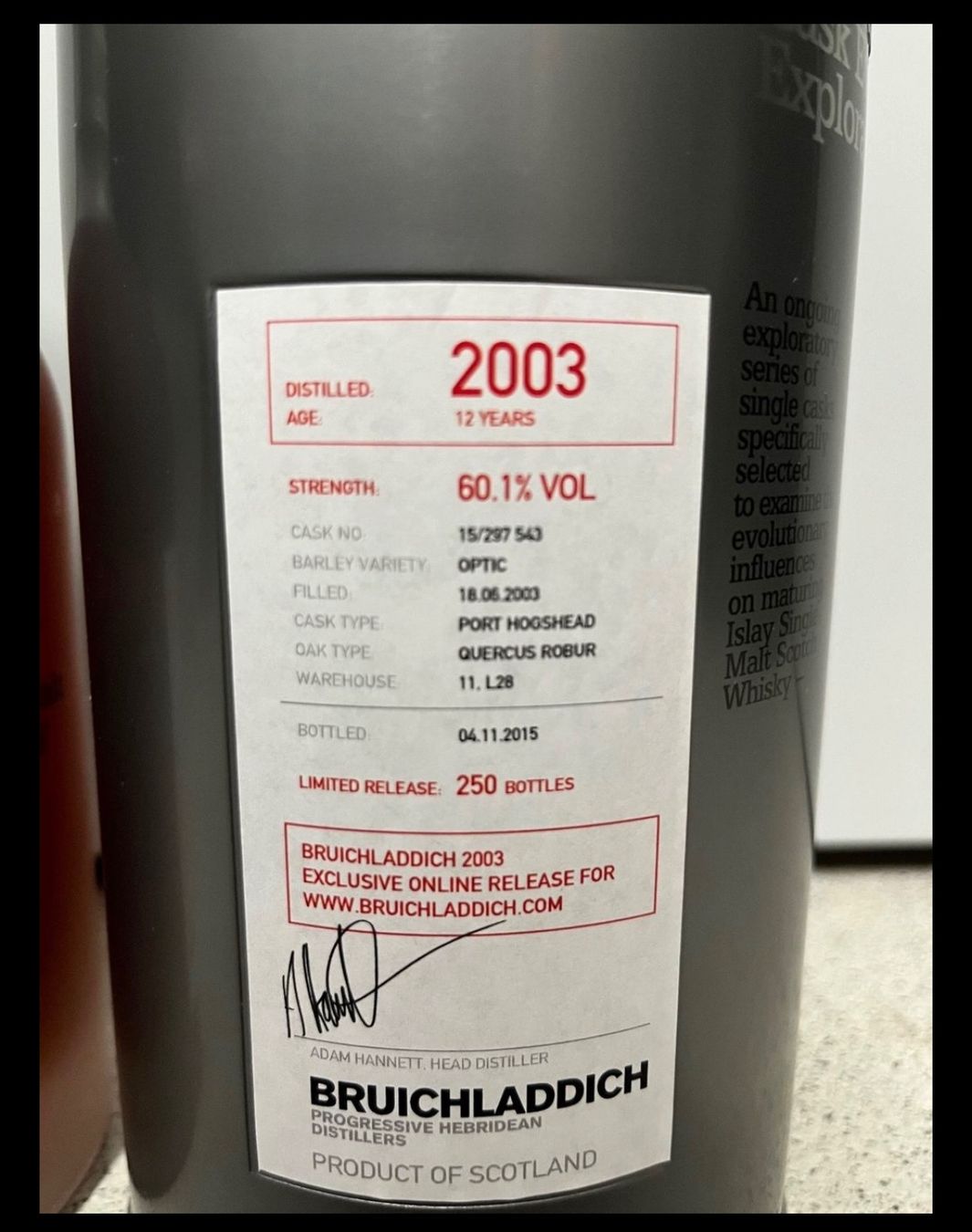 Bruichladdich Spirituosen: Bruichladdich 2003 12yo Port SC – Neu und originalverpackt aus Effretikon von Stefan_L 1