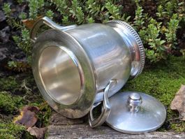 Versilbertes Dose mit Deckel, Vintage Stil