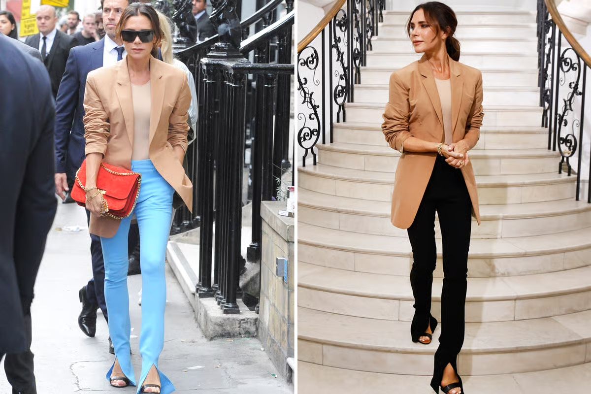 Pantaloni: Victoria Beckham front split tuxedo trouser, cobalt blue – Nuovo e nell'imballaggio originale da Zürich venduto da EShopping81 1