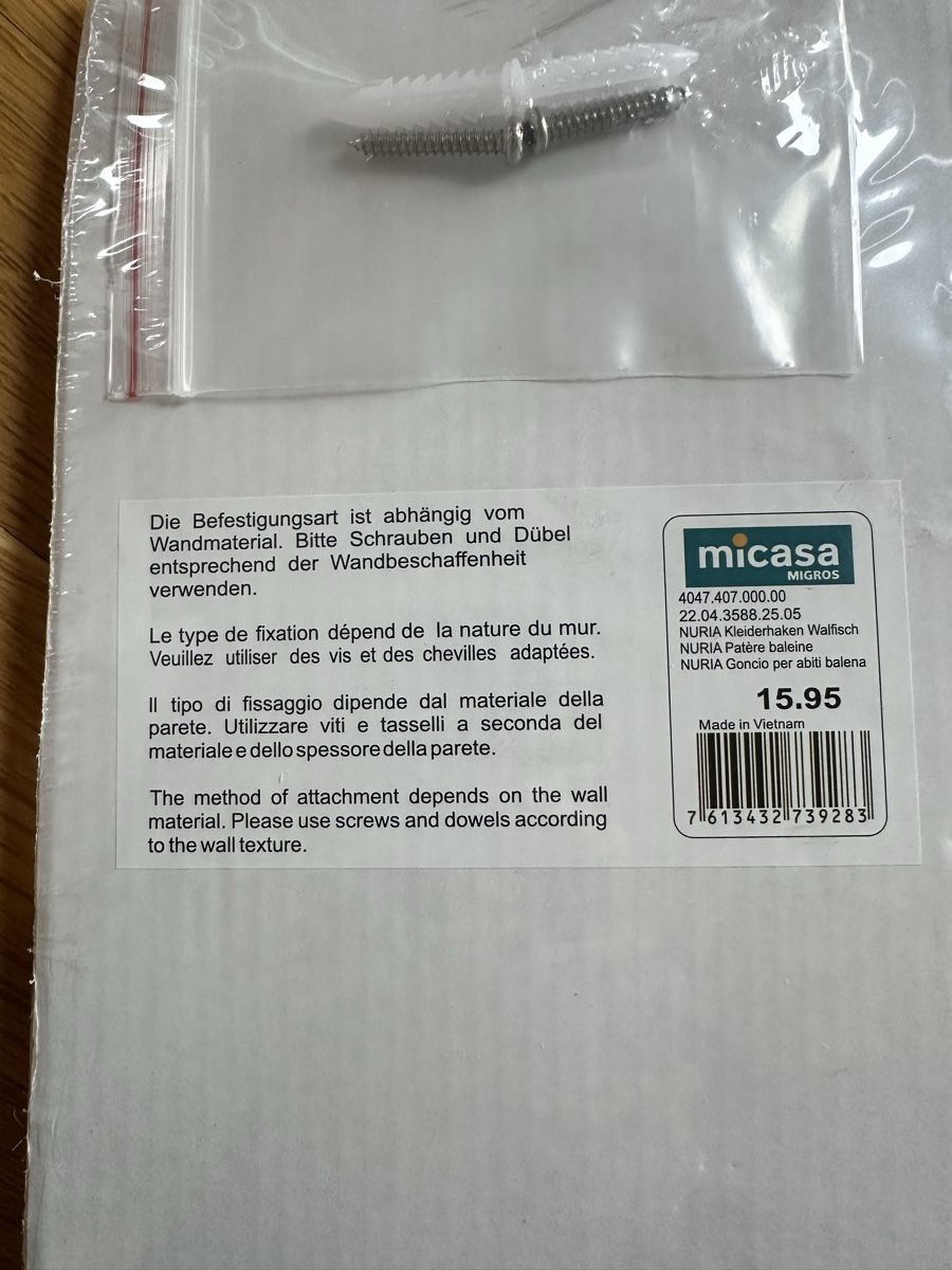 Micasa Quincaillerie: Kleiderhacken "Walfisch" fürs Kinderzimmer – D'occasion à Gutenswil par martinastrebel 2