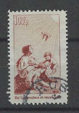 Alle Briefmarken: 1912 PJ Vorläufer I, gestempelt – Gebraucht aus Basel von Melphi