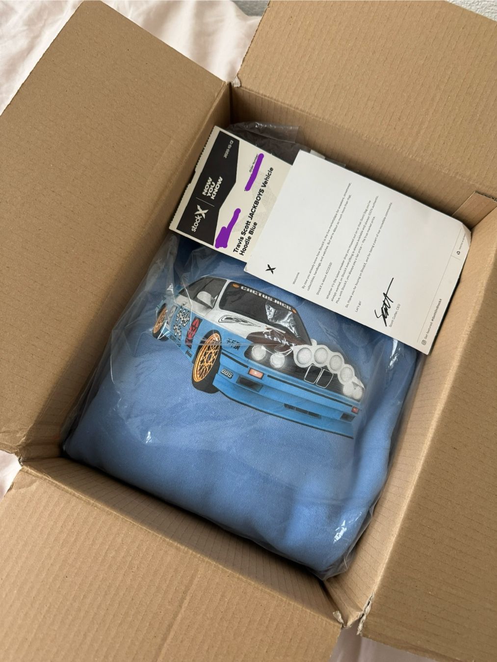 Maglioni & Felpe: Travis Scott Hoodie blau JACKBOYS – Usato da Zürich venduto da gravity007 3