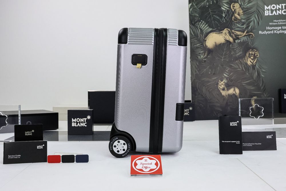 NEU-Montblanc Trolley Koffer Nightflight MY4810 Silber (Neu und