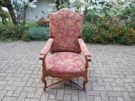 Antiker Armsessel oder Fauteuil, mit verstellbarer Lehne