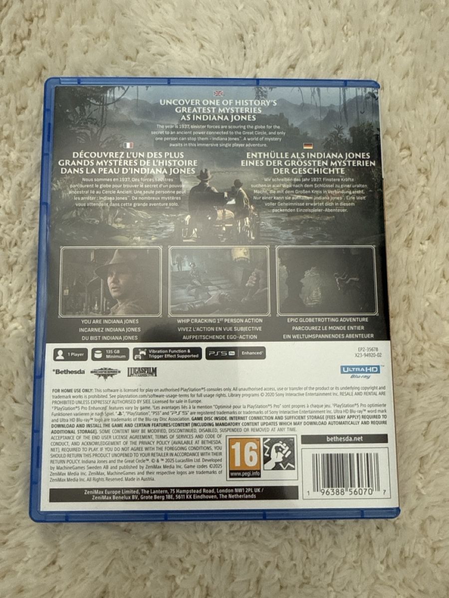 Spiele: PS-5 Spiel Indiana Jones – Gebraucht aus Liestal von trackspot 1