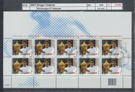 2007 "Roger Federer", Kleinbogen, ET - Stempel