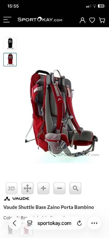 Zaini: Vaude Shuttle Base zaino porta bambino  – Usato da Odogno venduto da lar_j5vk 1