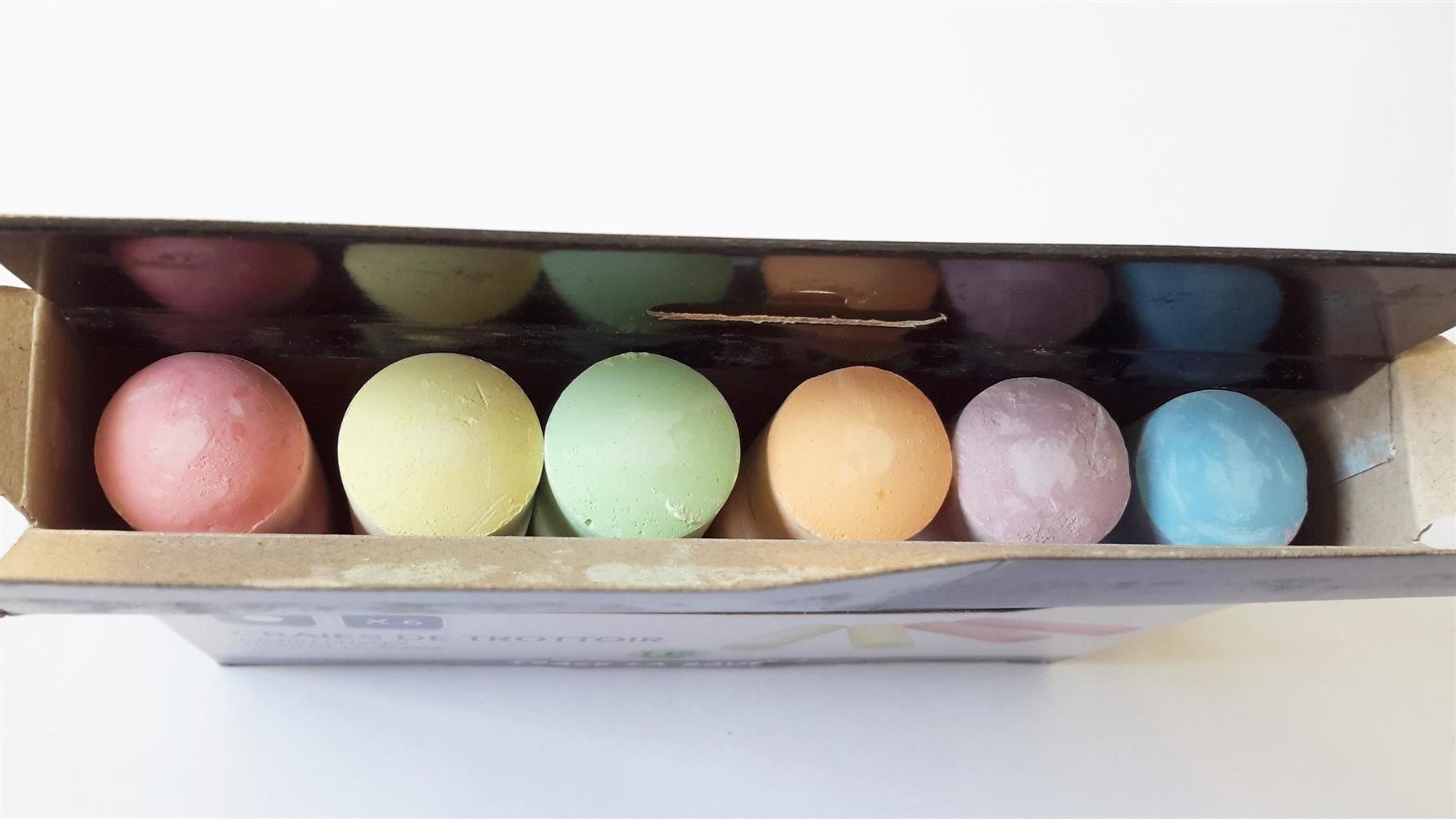 Farben: Straßenmalkreide, Kreide, 6x im Karton – Neu und originalverpackt aus St. Gallen von cointec 6