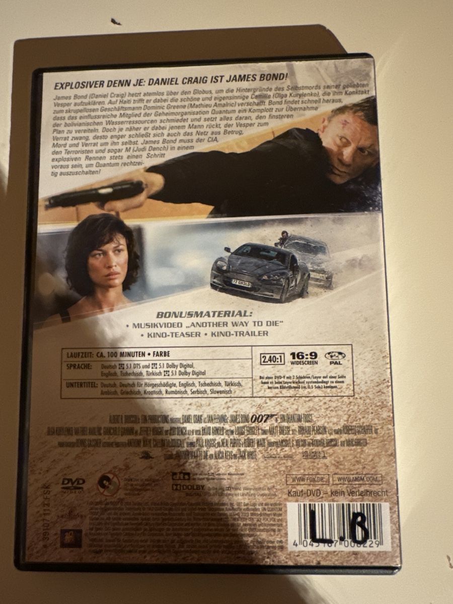 Alle DVDs: 007 Ein Quantum Trost – Gebraucht aus Zollbrück von playboy_1995 1