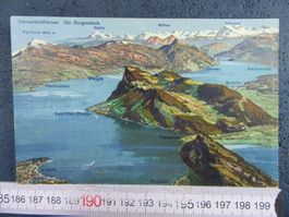 4WALDSTÄTTERSEE BÜRGENSTOCK PANORAMA AK ONW
