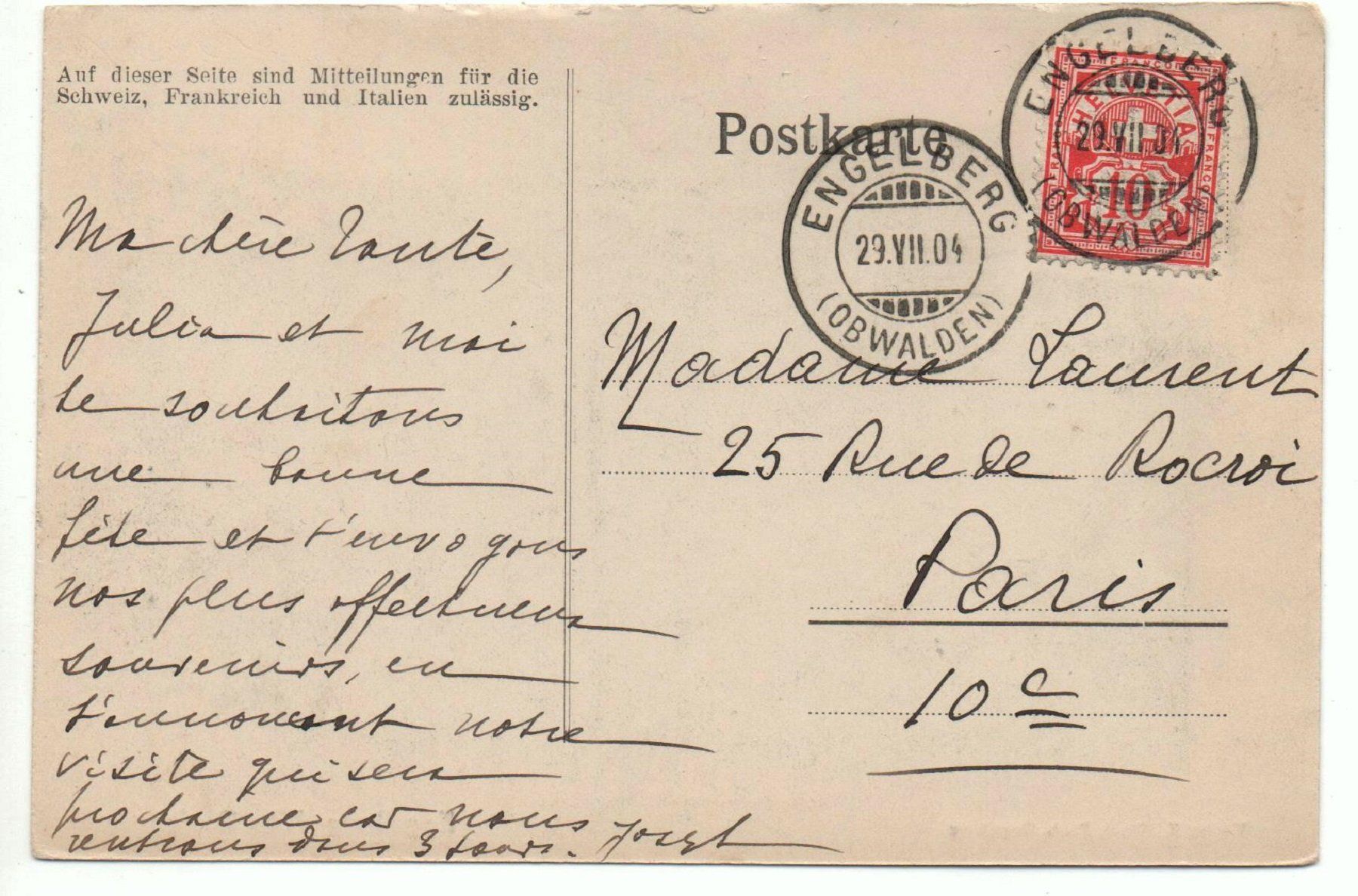 Cartoline postali: ENGELBERG Alte Dorfansicht – Usato da Jona venduto da philajona 1