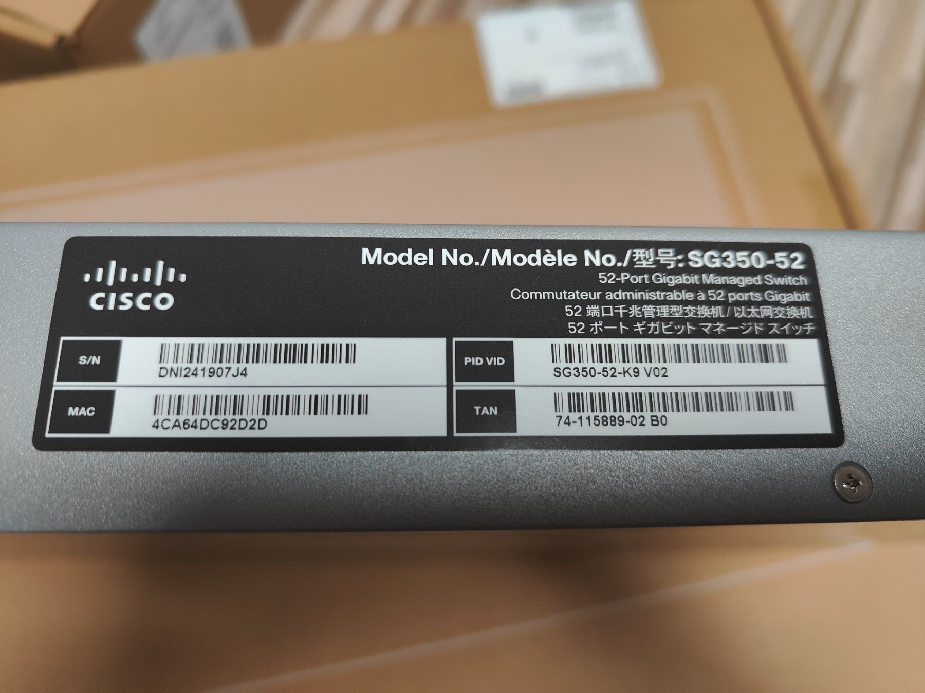 Cisco Hubs & Switches: cisco Switch SG350-52   52-Port Gigabit Managed Switch – Gebraucht aus Uster von Ct2914 1