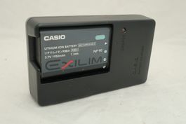 Casio Ladegerät & 1 Akku NP-90 für Exilim EX-FH100, H10, H15
