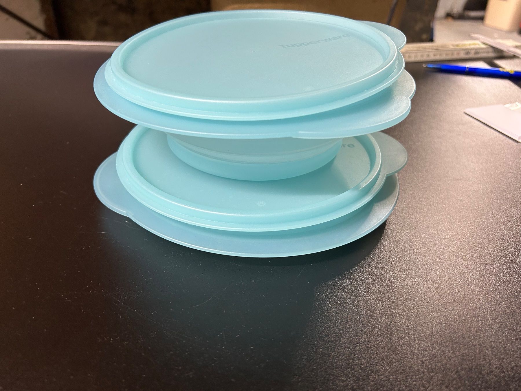 Tupperware Contenitori & Simili: 2Stück Tupperware Behälter faltbar rund 950 ml – Usato da Obergösgen venduto da Andre118 1