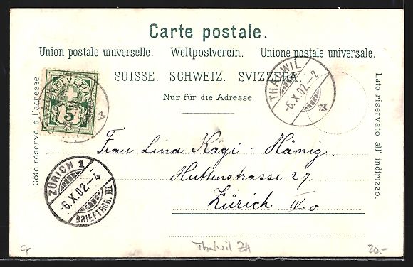 Cartes postales: AK Thalweil, Teilansicht mit Kirche – D'occasion à Berlin par bartko-reher 1