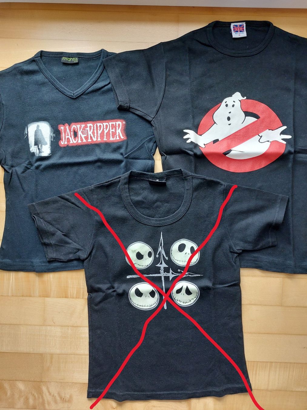 T-shirt: 2 Tshirts, Ghostbusters, Jack the Ripper Grösse S – Usato da Flaach venduto da nad_xpb7