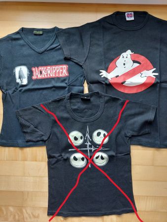 2 Tshirts, Ghostbusters, Jack the Ripper Grösse S