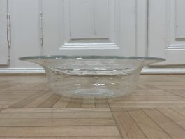 Vintage Bubble Glas Schale 70s Design Obstschale Handarbeit